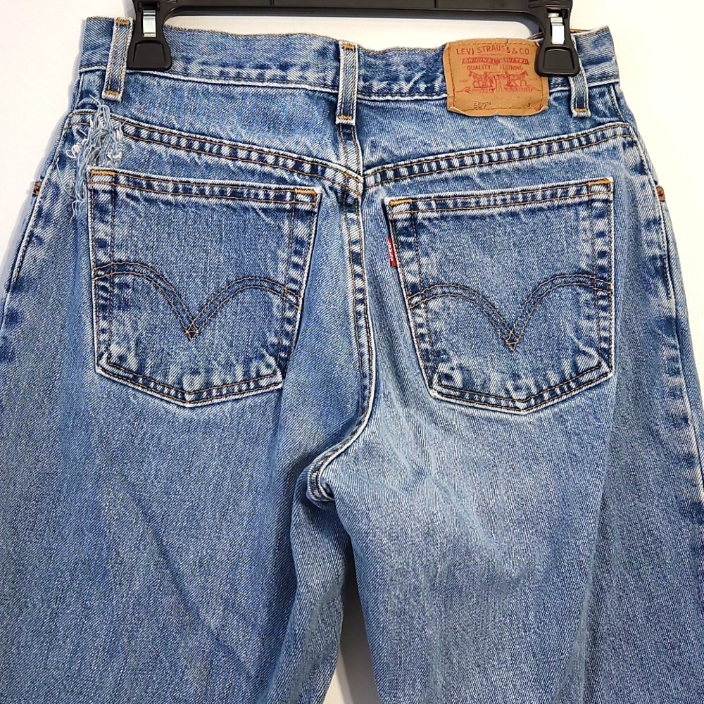 Vintage 90s Levi's 550s distressed relaxed fit misses 8 Made In Mexico